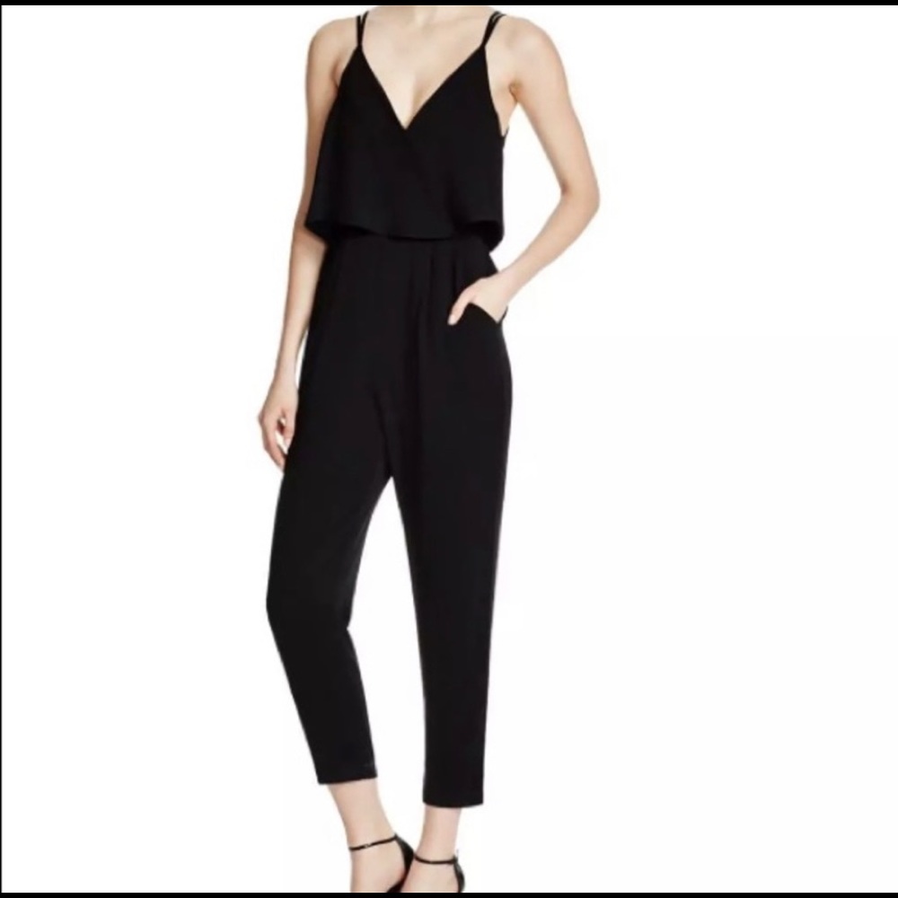 ASTR the label black spaghetti strap jumpsuit XS